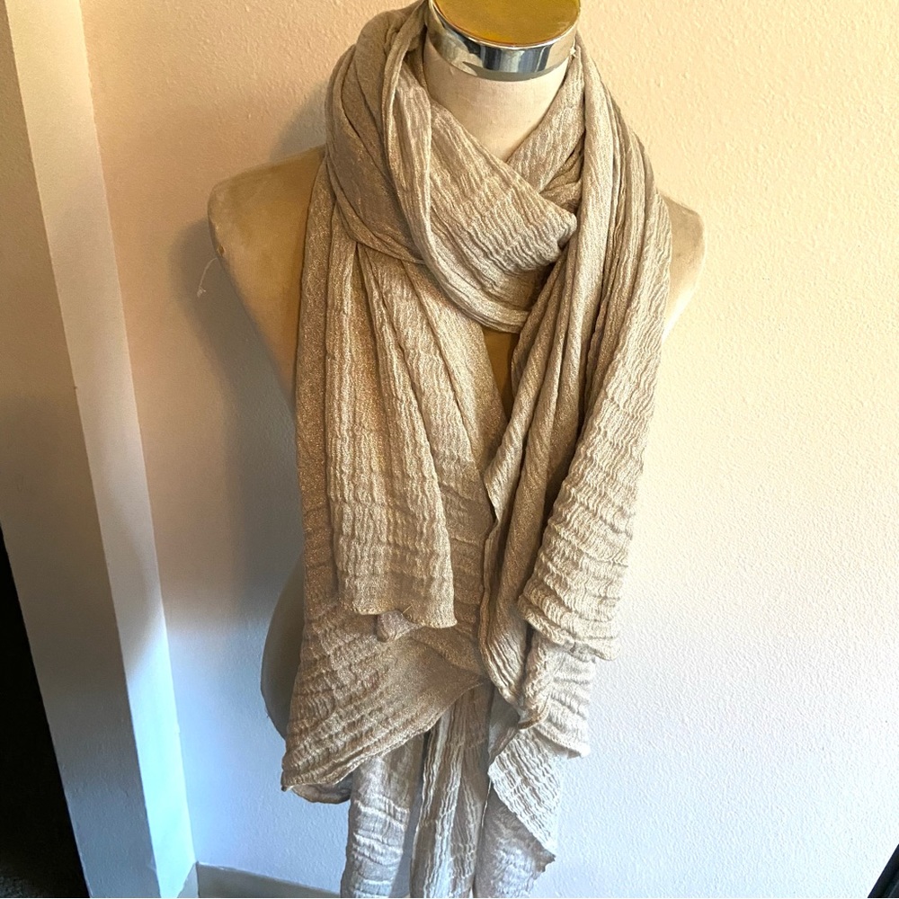 Zara large scarf sheer silver with subtle sparkle good condition